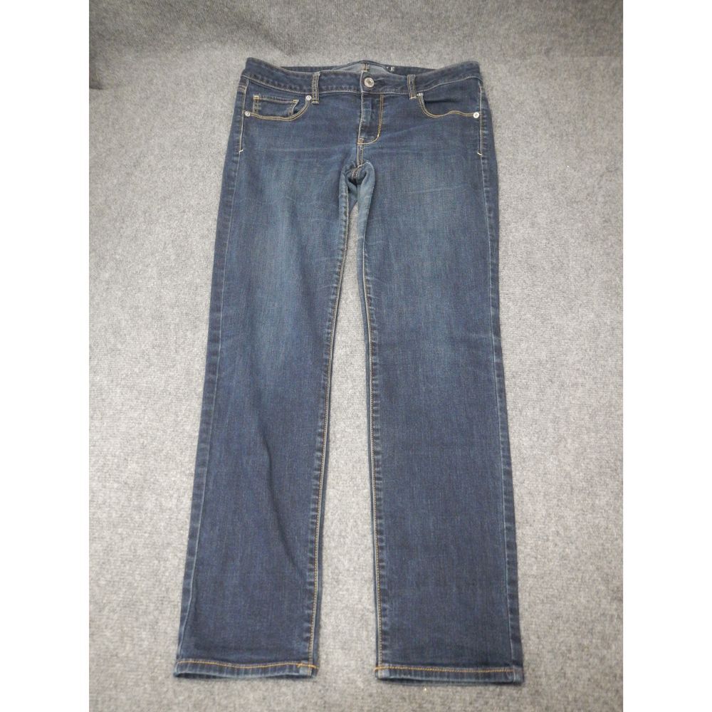 American Eagle Skinny Super Stretch Jeans Women's 14 Denim Blue Regular Fit
